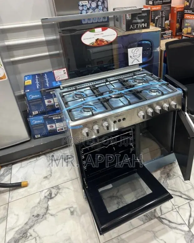 Mediatech 5 Gas Burner Oven and Grill Auto Rotisserie Silver · Photo 1