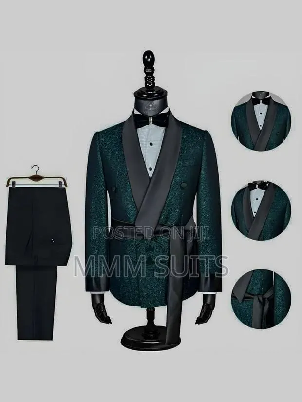 Quality Turkish 2-Piece Double-Breasted Men Suit With Belt · Photo 1