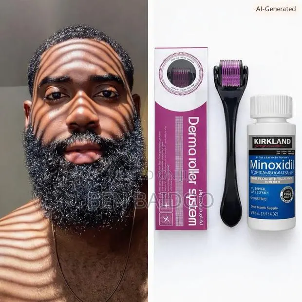 Kirkland Minoxidil Bottle+Derma Roller (Fast Active Results) · Photo 1