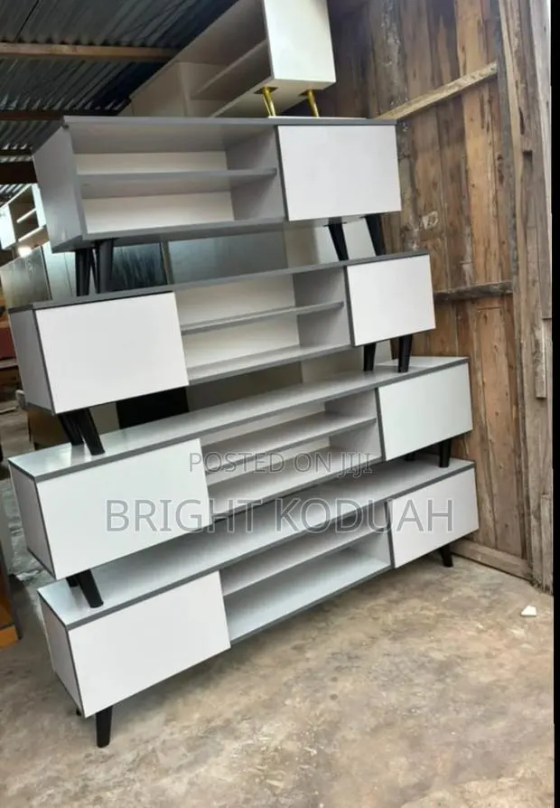 White Neat Finished TV Stand · Photo 1