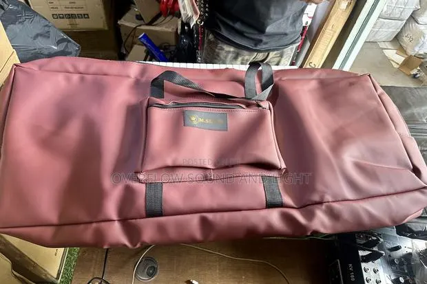 Maroon M-Sleeve Professional Leather Keyboard Bag · Photo 1
