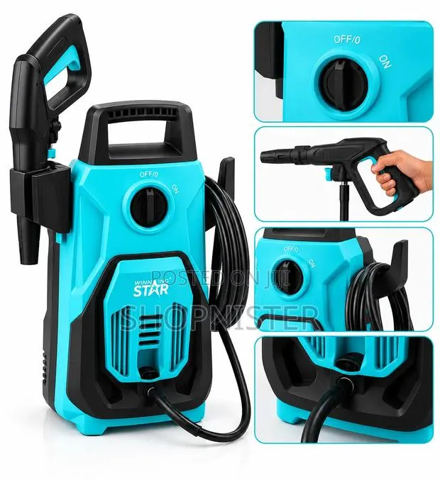 Winning Star 1200W Pressure Washer – 90 Bar, Adjustable Nozzle & Long · Photo 1