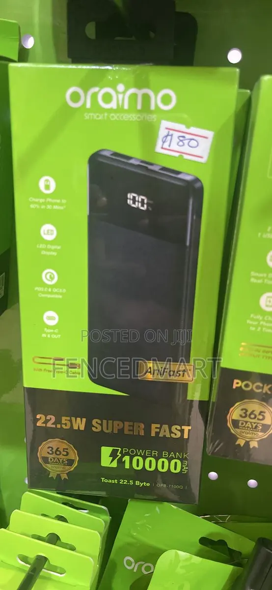 Oraimo Toast 22.5 Byte 10000mAh Fast Charging Power Bank · Photo 1