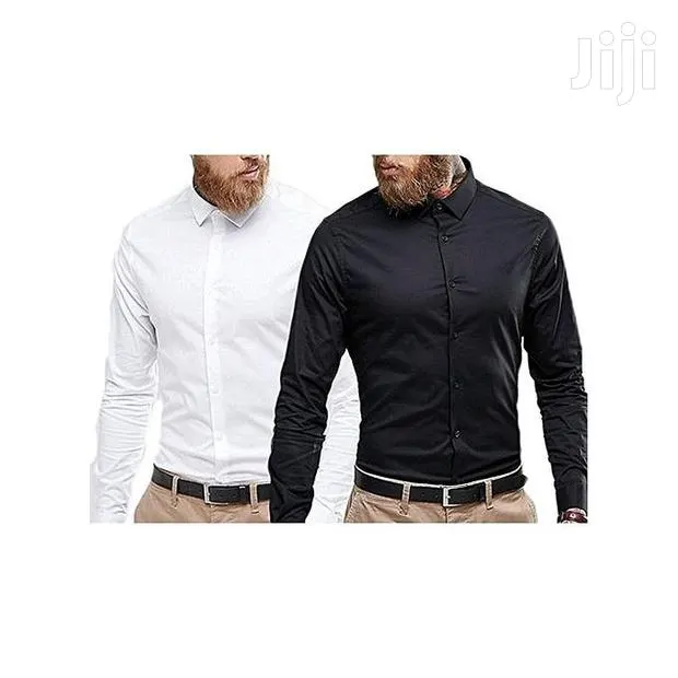 Long Sleeves Shirt - 2 Pieces, Black and White · Photo 1