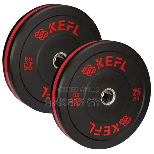 25kg Olympic Bumper Plate (Red Blk) · Photo 1