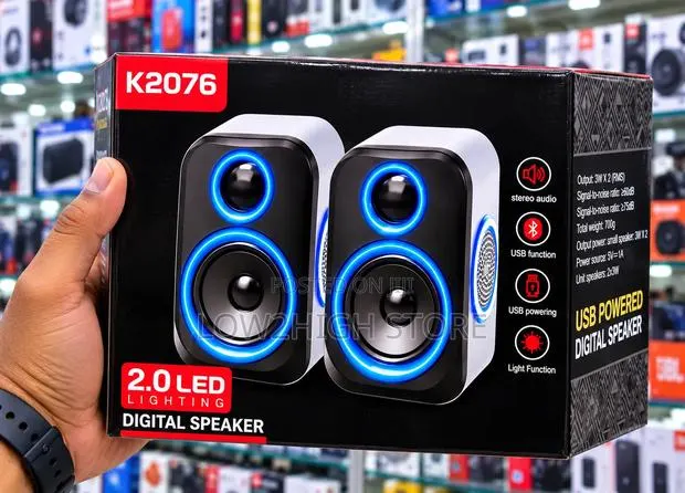 K2076 6W 2.0 LED USB Multimedia Computer Speakers - Low2High · Photo 1
