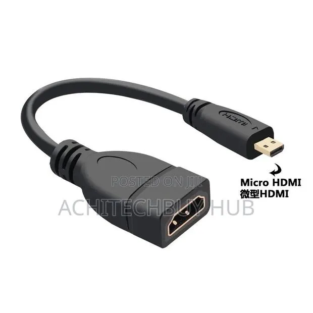 Micro HDMI to HDMI Adapter for DSLR Cameras, Live Streaming · Photo 1