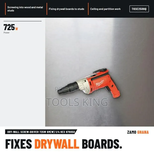 Dry-Wall Screw-Driver 725W 6M(W) 1/4 Hex 679050 - TKSE2500Q · Photo 1