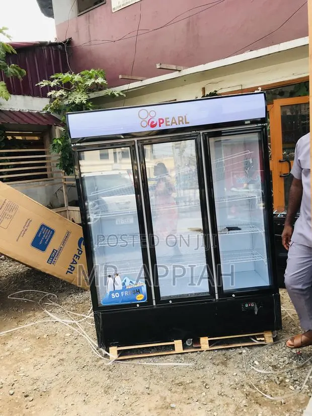 Pearl PVC-150 3 Door Electric Beverage Cooler. · Photo 1