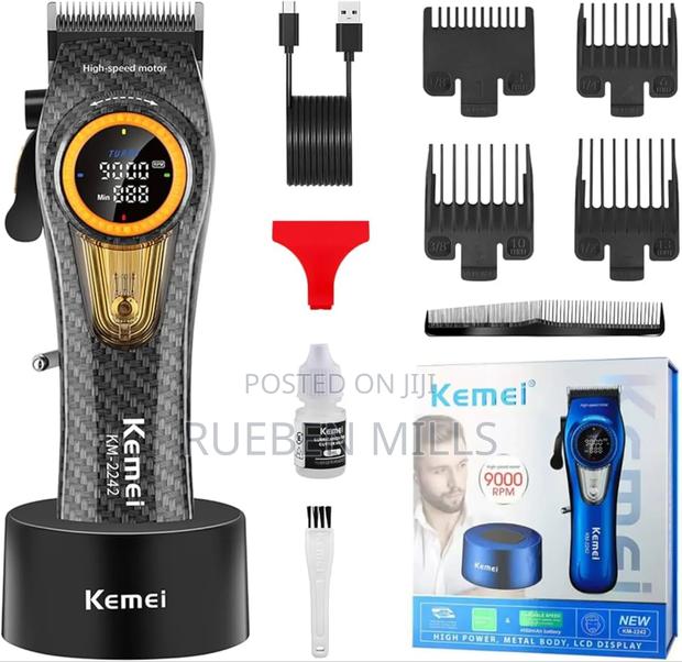 4500mah Heavy Duty Kemei 2242 Barbering Machine Hair Clipper · Photo 1