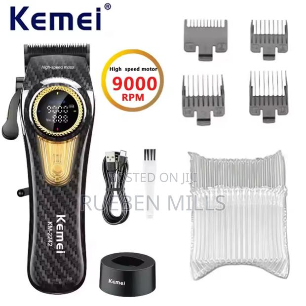 4500mah Heavy Duty Kemei 2242 Barbering Machine Hair Clipper · Photo 3