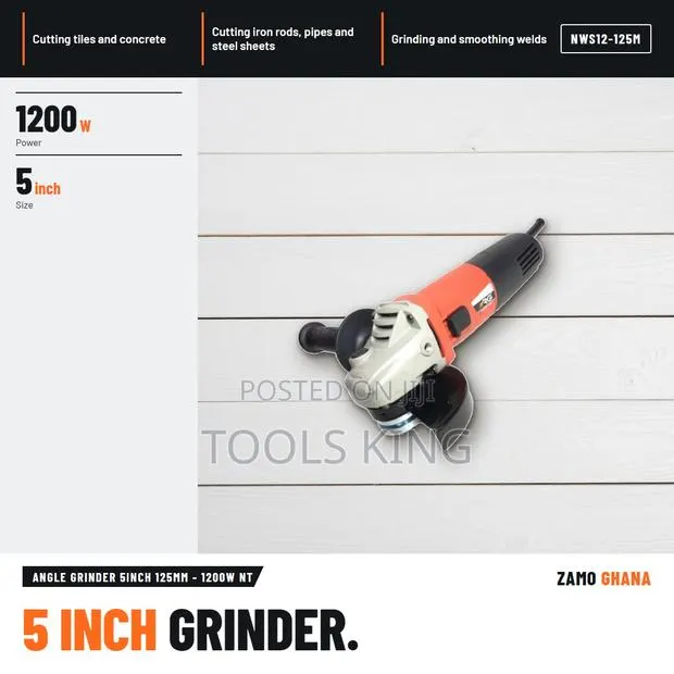 Angle Grinder 5Inch 125Mm - 1200W Nt - NWS12-125M · Photo 1