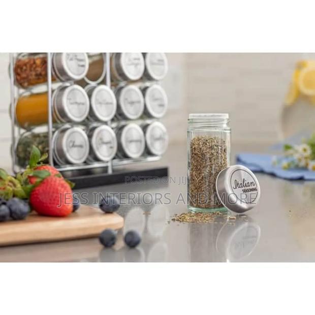 Spice Rack Stainless Steel Filled With Spices-20 Jar · Photo 4