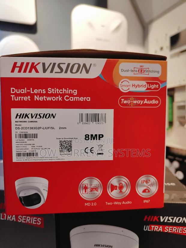 Hikvision Panoramic Dual-Lens Two Way Audio Ip Camera 6mp Colorvu · Photo 3