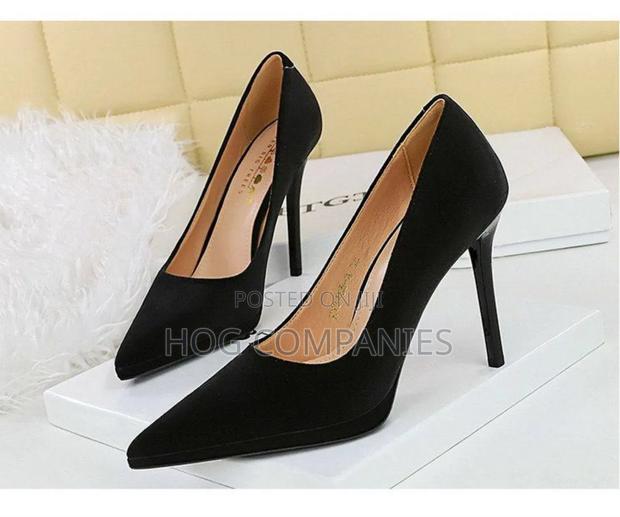 Black Ladies 7cm 9cm High Heels Office Shoes -Fast Delivery in 2hrs · Photo 2