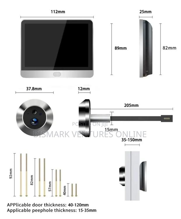 Smart Tuya 3mp Peephole Door Camera Digital Door Viewer · Photo 4
