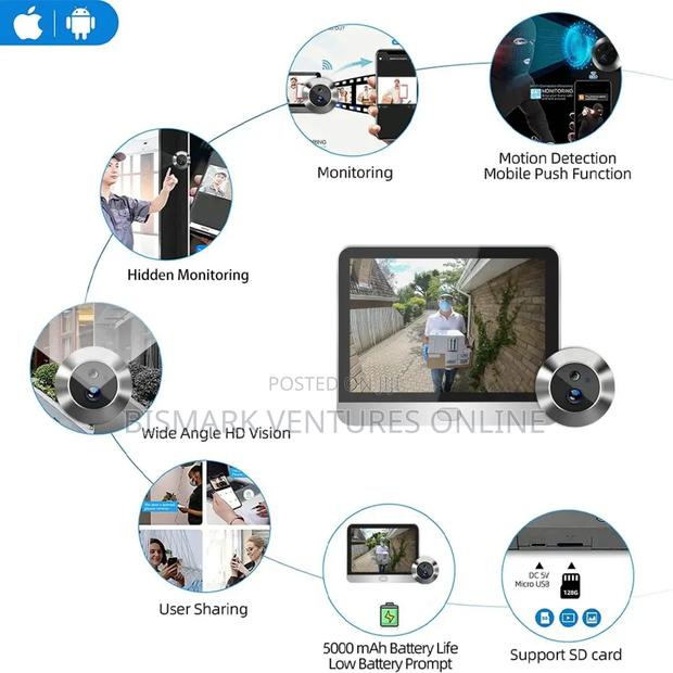 Smart Tuya 3mp Peephole Door Camera Digital Door Viewer · Photo 5