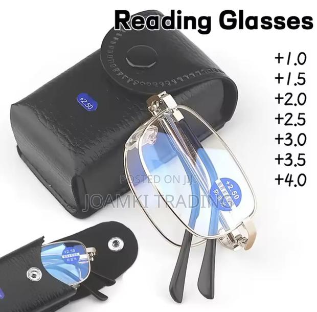 Presbyopia Anti Blue Light Reading, Metal Foldable Glasses. · Photo 1