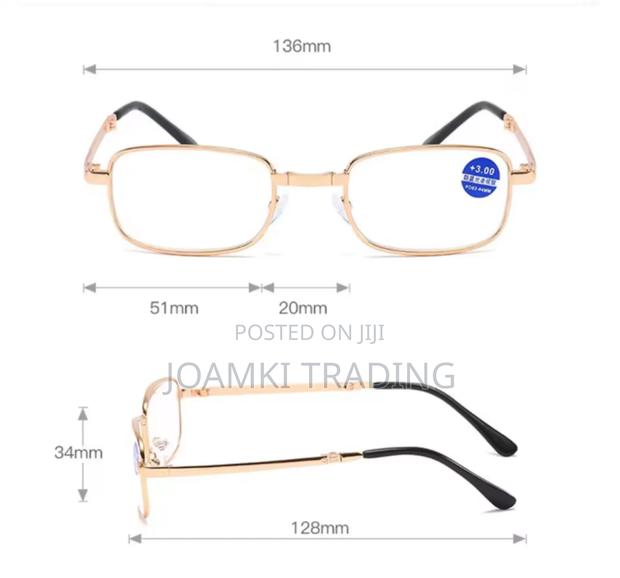 Presbyopia Anti Blue Light Reading, Metal Foldable Glasses. · Photo 4