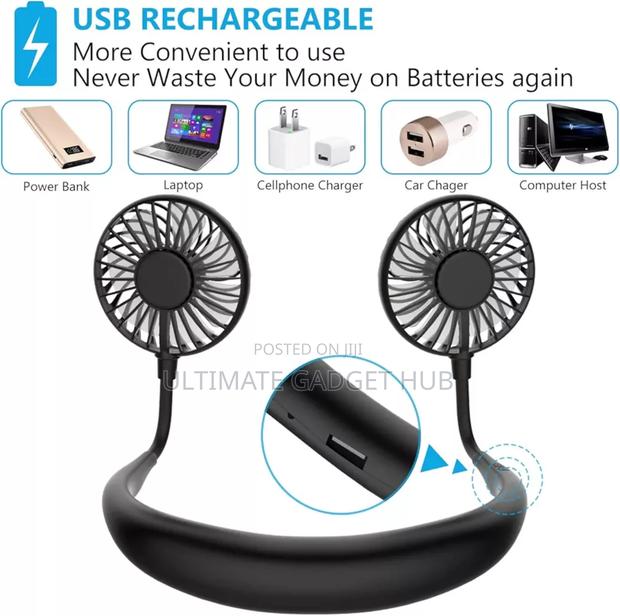 Hands Free Neckband Fan · Photo 1