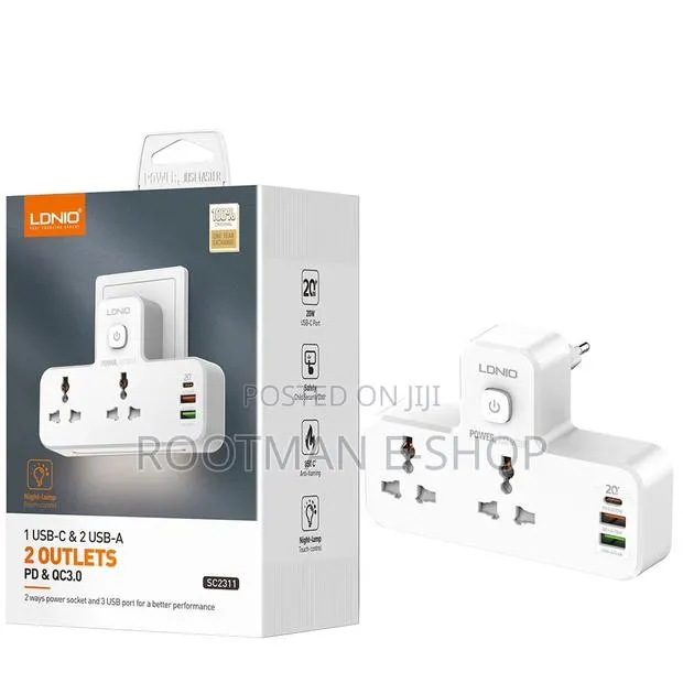 Ldnio Plug Extension Multi Socket With Usb Wall Plug Adapter · Photo 1