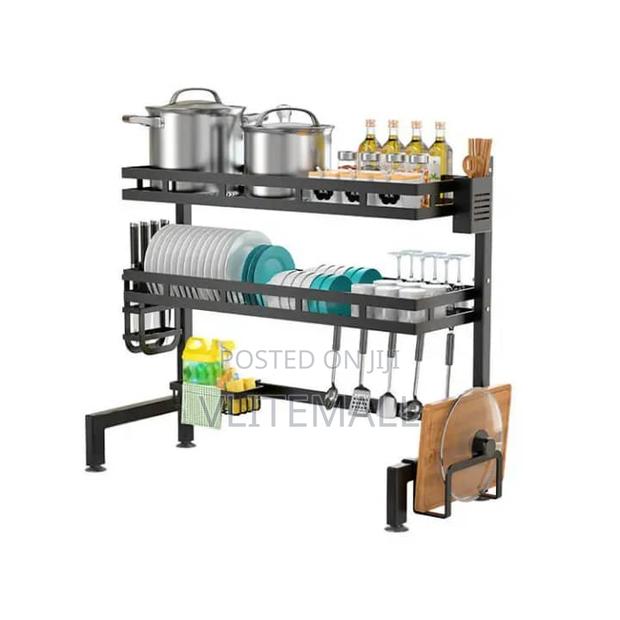 Carbon Steel Kitchen Dish Rack 3-Tier · Photo 1