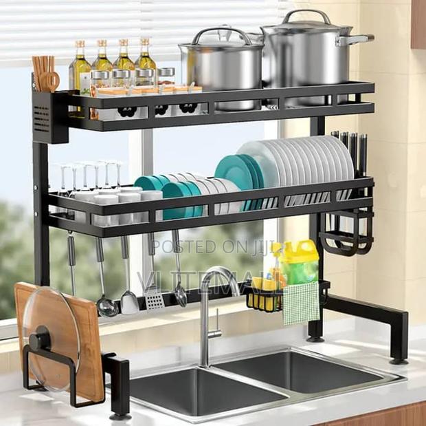 Carbon Steel Kitchen Dish Rack 3-Tier · Photo 2