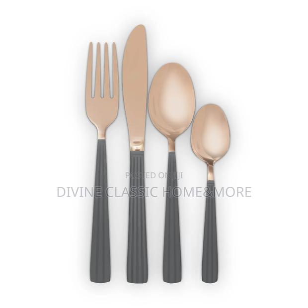 Tower Cavaletto Stainless Steel 16pcs Cutlery Set, Rose Gold · Photo 3
