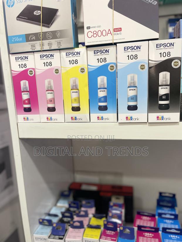 Epson Original Ecotank 108 Ink Bottle 70ml ¢320 Per Bottle · Photo 1