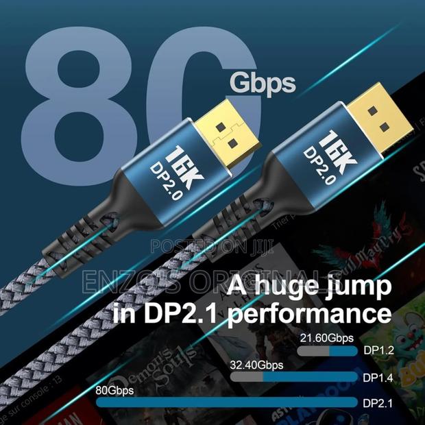 Display Port 2.1 Cable 6ft 16kay · Photo 4