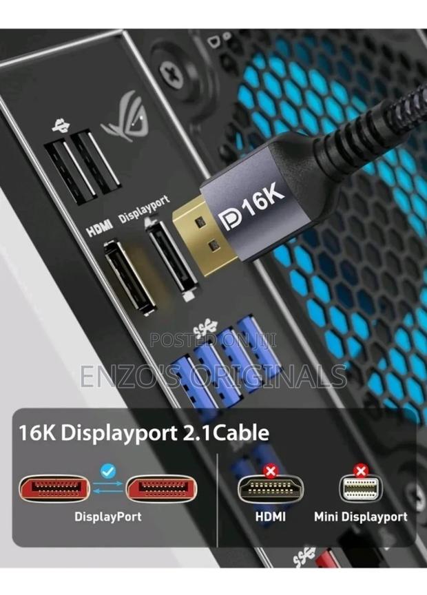 Display Port 2.1 Cable 6ft 16kay · Photo 5