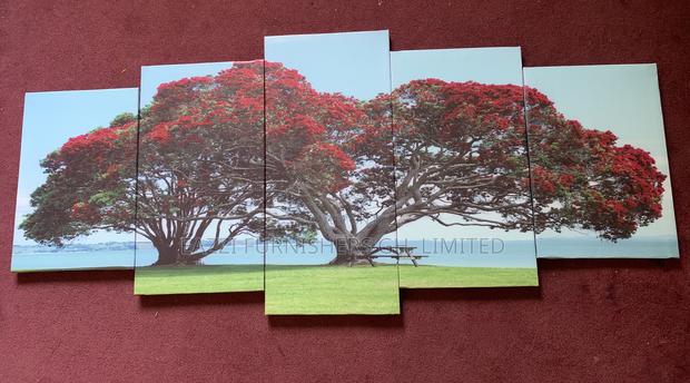 2 Tree Wall Arts Canvas Frame 5 Panels 3d Exotic Space Item · Photo 1