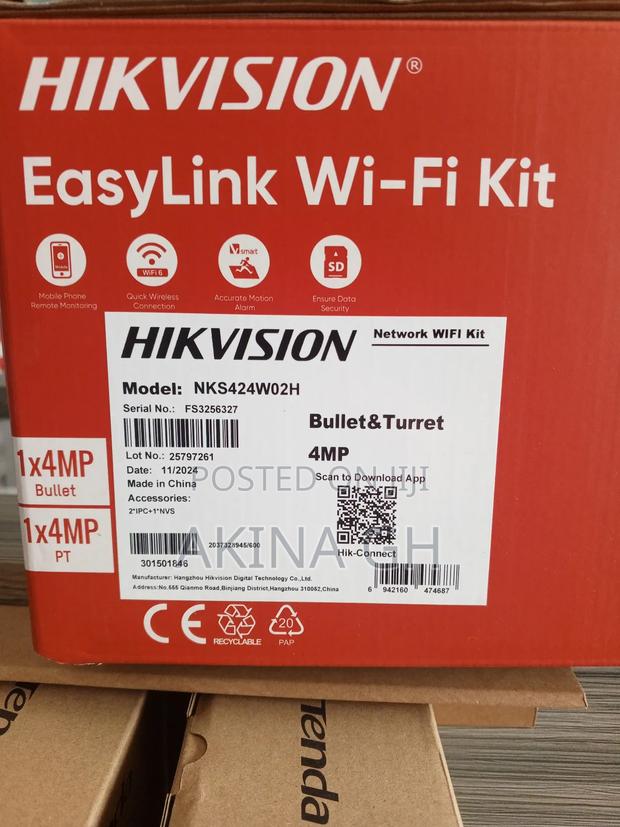 Hikvision Easylink Ip Wifi Kit Nks424w02h 4mp Two Way Audio Camera · Photo 2