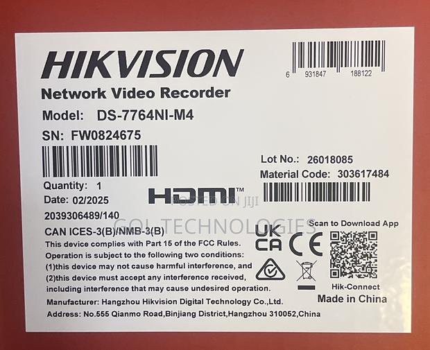 Hikvision 64ch NVR Ds-7764ni-M4 Ds-7700 Series Embedded NVR · Photo 3