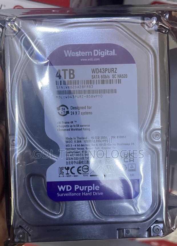 4tb Surveillance Hard Drive Wd Purple · Photo 1