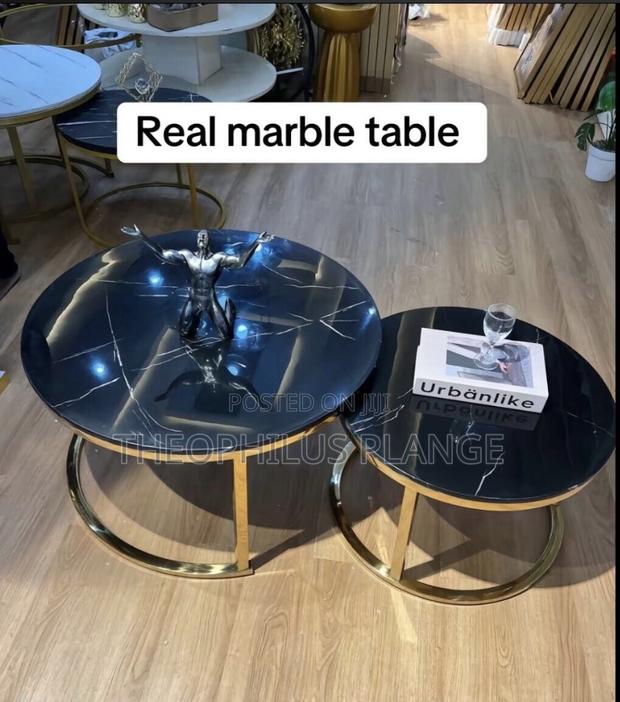 Gold and Black Mable Center Table 2 in 1 · Photo 1