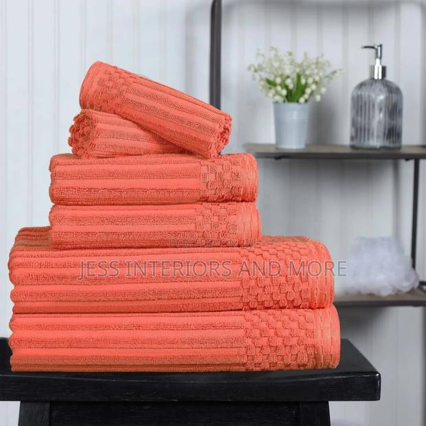 Ribbed Cotton 6-Piece Towel Set · Photo 1