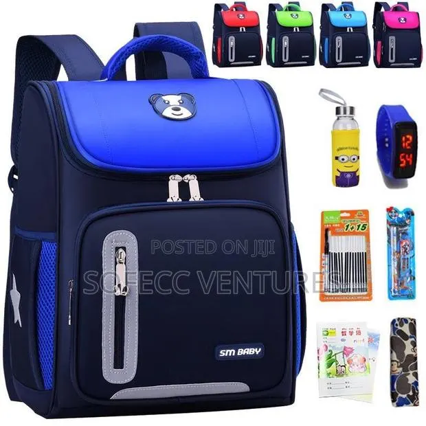 School Bags + Watch,Water Bottle,Book,Pencil · Photo 1
