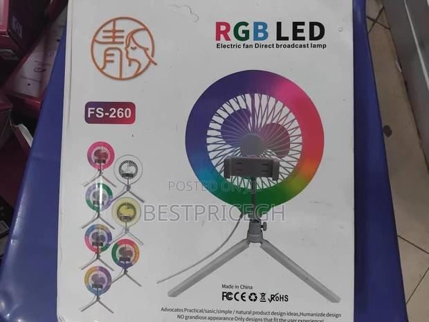 Rgb Led Electric Fan Direct Broadcast Lamp · Photo 1