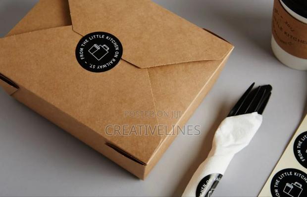 Brown Launch Box With Stickers · Photo 1