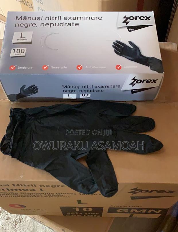 Disposable Nitrile Powder Free Black Gloves