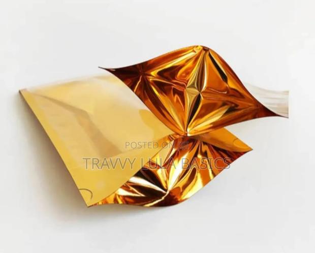 New Golden Aluminium Foil Ziplock Stand Up Pouches · Photo 3