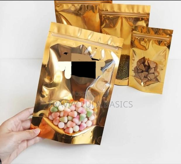 New Golden Aluminium Foil Ziplock Stand Up Pouches · Photo 1