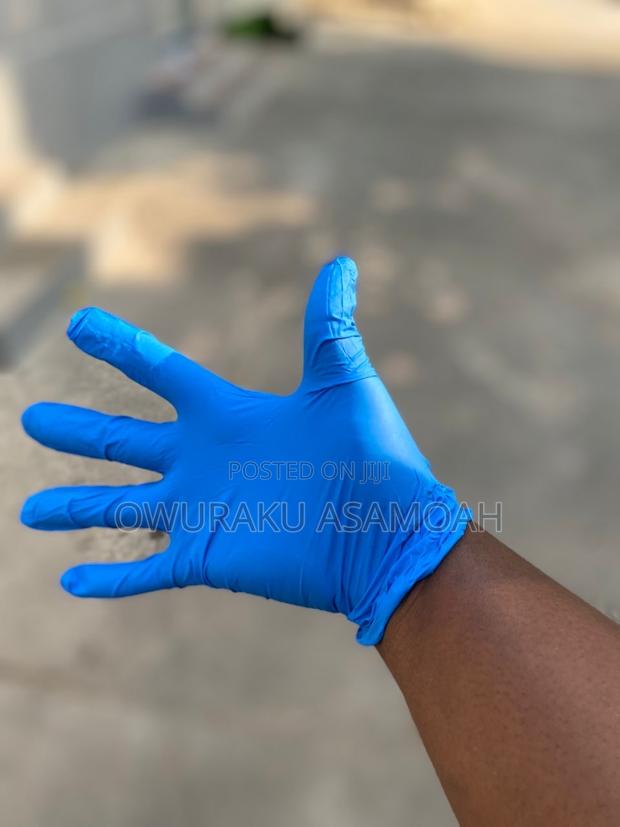 Disposable Nitrile Powder Free Blue Gloves · Photo 2