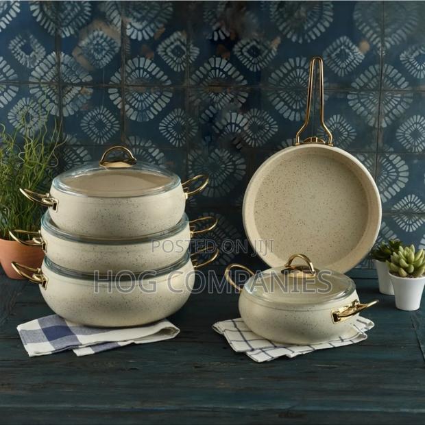 Granite Cookware Set Non-Stick Pot Pan Glass Lid · Photo 2
