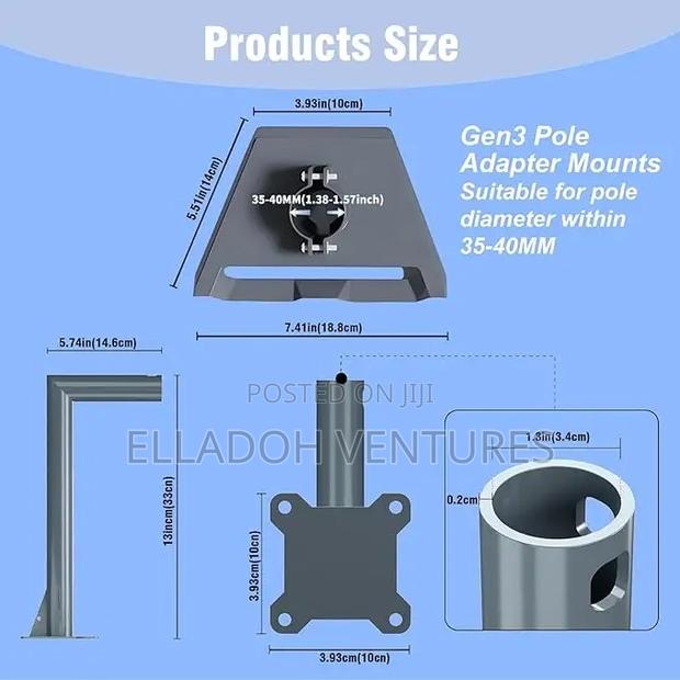 Starlink V3 Short Pipe Mount With Adapter · Photo 6