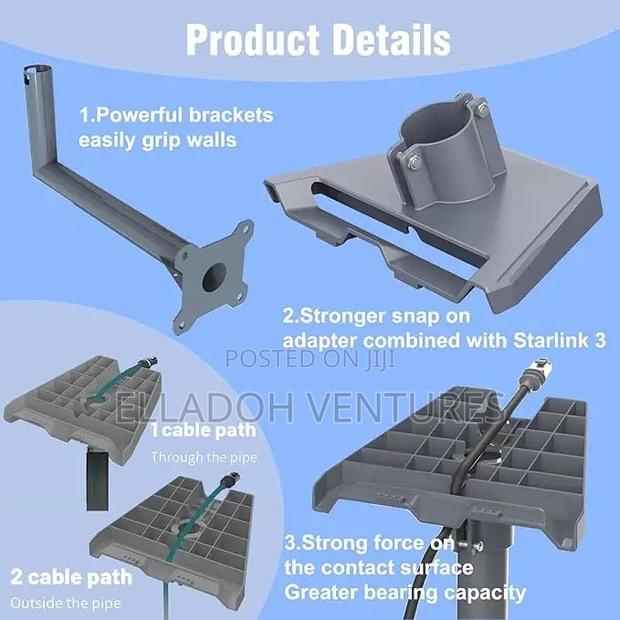 Starlink V3 Short Pipe Mount With Adapter · Photo 2
