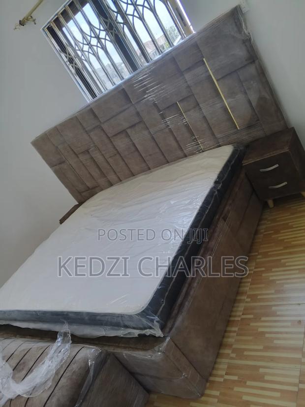 King Size Bed and Bed Frame With Side Drawers and Ottoman · Photo 1