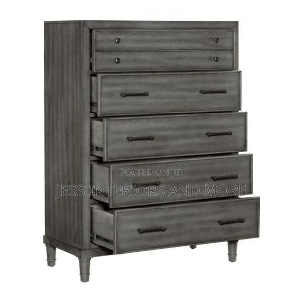 Chest of Drawers Grey,(5 Drawer) · Photo 2