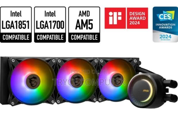 Msi Mag Coreliquid E360 Black - Aio Argb Cpu Liquid Cooler · Photo 1